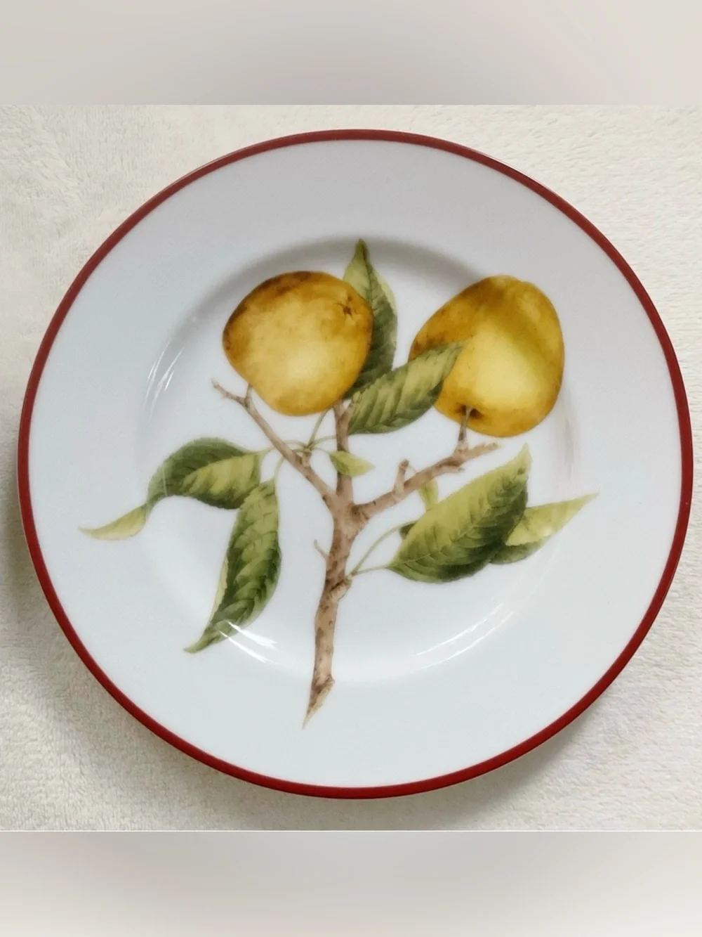 Williams Sonoma Apple Fruit Salad Dessert Plates Set 4 Made Japan 8”